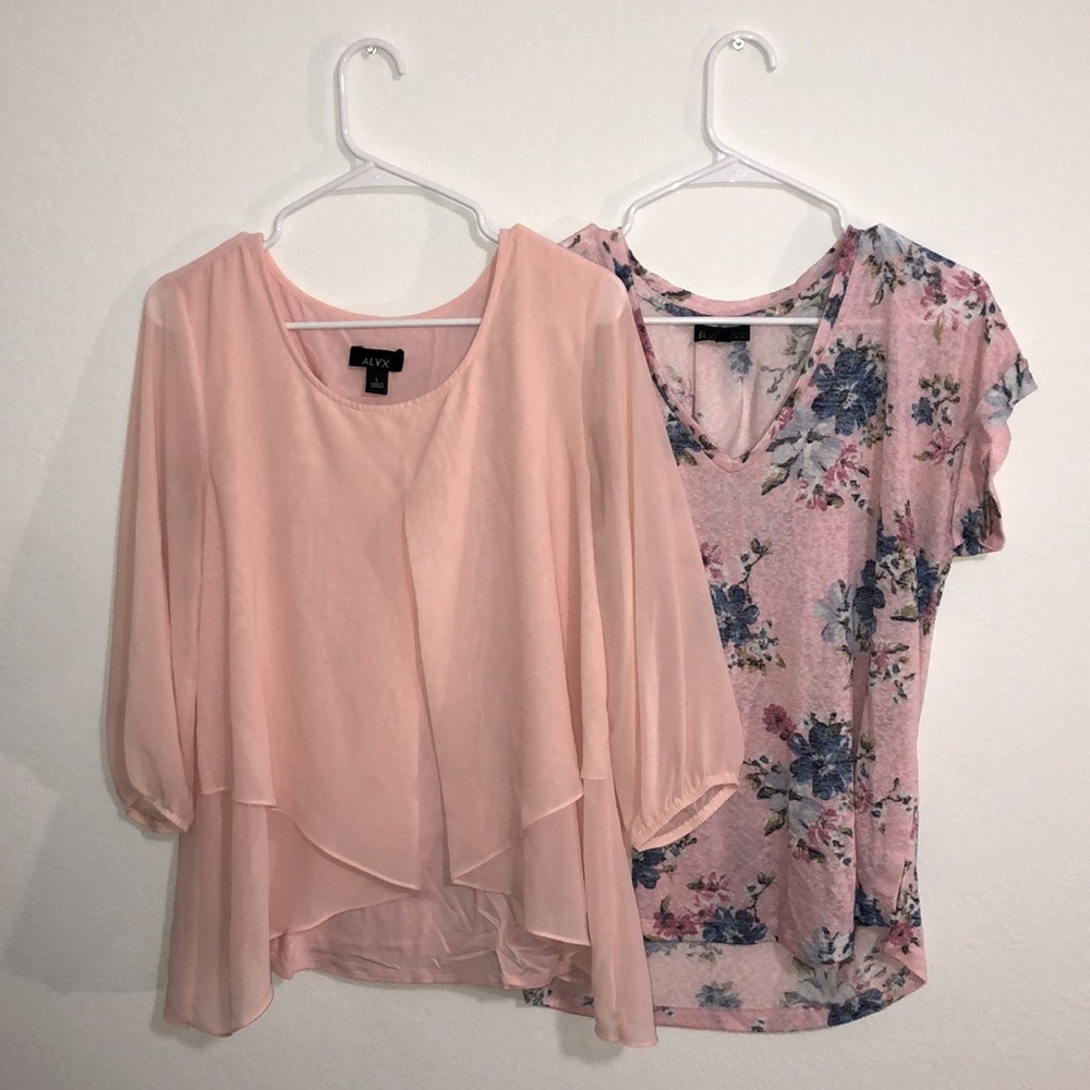 Pink Blouses Size Large (2)